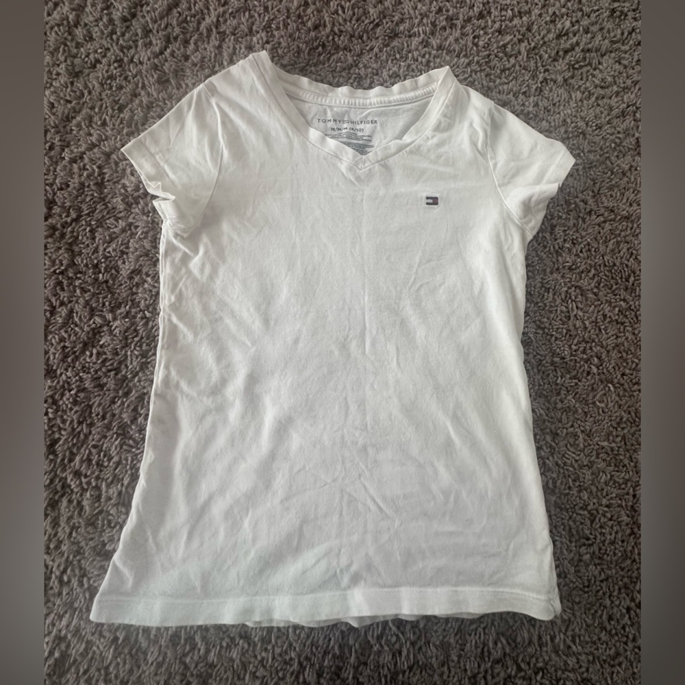 Preloved Tommy Hilfiger Classic White Tee with Logo